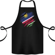 Torn Namibia Flag Namibian Day Football Cotton Apron 100% Organic