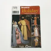 Simplicity 7029 Costume Pattern Nativity Christmas Child Angel Mary King Joseph