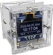 Dovhmoh ESP8266 DIY Electronic Kit Mini Clock OLED Display Connect with Shell DIY Soldering Project