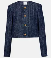 [Frame] Frame Cotton tweed jacket AU 14 blue