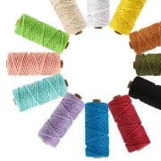 Vibrant 5mm Cotton Macrame Cord - 12 Strands, Perfect for Large Projects