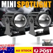2x Mini LED Motorcycle Headlight Spot Light Motorbike Fog Driving Lamp White AU