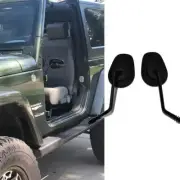 Black Long Stem Door Hinge Off Mirrors For Jeep Wrangler JL JKU JK JL 1987-2019