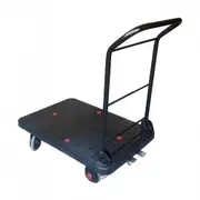 TCS 300kg Industrial Platform Trolley w/ Extra Long Handle & Silent Rubber Wheels + Brake