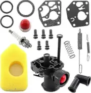 Briggs Stratton Lawn Mower Carburetor Kit 499809 with Filter 698369, Regulator & Diaphragm