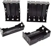 SDTC Tech 8-Pack 3.7V 18650 Battery Holder with Soldering Pins 1/2/3/4 Slot Black Plastic Battery Case Kit for DIY Parallel or Series Circuit PCB Projects(2 Per Size)