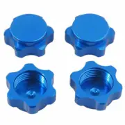 NHX RC 17mm Aluminum Wheel Hub Hex Nut Blue 4pcs
