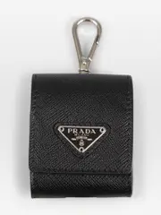 Black Saffiano Leather AirPod Case