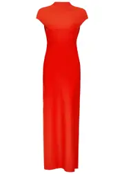 Alaïa Open-back Stretch-jersey Maxi Dress - Red - 40 (UK12 / M) 40 (UK12 / M)