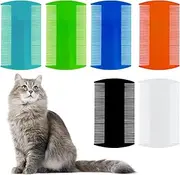 25 PCS Comb for Cats, Flea Comb for Cats Dogs, Double Sided Fine Tooth Flea Hair Combs Pet Hair Grooming Combs (Mixed Colors)