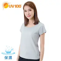 在飛比找蝦皮商城優惠-【UV100】 防曬 抗UV-涼感保濕圓領上衣-女(BB21