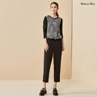 在飛比找momo購物網優惠-【Master Max】彈性佳素面鬆緊九分休閒褲(82230