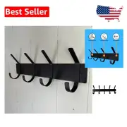 Versatile 5 Hook Wall Mounted Coat Rack - Premium Quality Organizer for Any Room