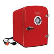 Koolatron 4L Mini Portable Refrigerator with Bluetooth Speaker (Red)