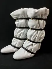Stuart Weitzman Duvet Stud White Nappa Boots T440