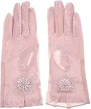[DEARMAMY] 1 Pair Women's Touchscreen Ice Silk Gloves Tea Driving Gloves Uv Protection