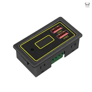 汽車電瓶蓄電池電壓電量顯示器 12v24v支持多種電池類型串數可設 USB支持多種主流快充協議