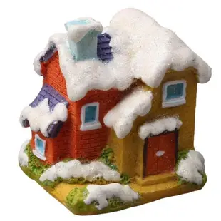 zakka圣誕雪房子迷你小房子微景觀擺件房屋DIY配件造雪景場景裝飾