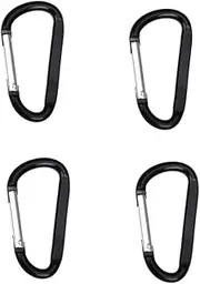 [Naisfei] 4 PCS Aluminum Carabiner D Ring, 3" Aluminum Alloy D Ring, Spring Snap Hook for Keychain Clip,Key Decoration Accessory for Key Chain Keyring Camping Outdoor Traveling