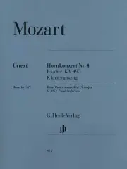 Mozart Concerto Horn & Orchestra No 4 E-Flat Major with Piano Henle Urtext Book