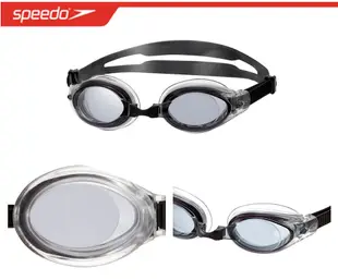 SPEEDO 成人進階泳鏡Mariner Speed Fit 黑/灰 SD8027587649