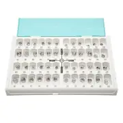 48Pcs Children Stainless Steel Prefabricated Crown Baby Teeth Temporary Crowns