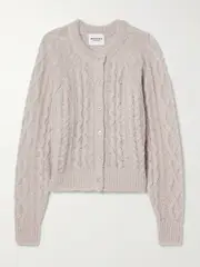 [Marant Étoile] Marant Étoile - Ery Cable-knit Wool-blend Cardigan - Beige - FR 42 FR 42 Neutrals