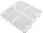 TOPPERFUN 1pc Table Mold Irregular Mold Gummy Molds DIY Cake Tins for Baking Square Seashell Nautical Decor Popsicles Molds Round Cake Tin Melter Unique Soap Mold Turquoise White