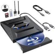 External Blu Ray Drive,Portable Bluray Player Writer Reader,CD Burner with US...