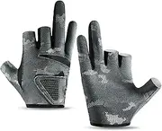 Fishing Glove | 3 Finger Cut Anti-Slip Fishing Gloves,Anti-Slip Windproof Hand Protector Fingerless Fish Accessories for Paddling, Hunting & Driving