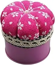 Generic Soft Boxing Box Pumpkin -Shape -Form -Pencil Cushion Round with Storage Box Sewing Pencil Sewing Pencil, Rose red, as described