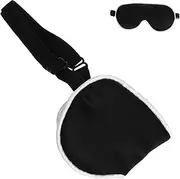 EXQUIMEUBLE Eye Mask Eye Mask for Sleeping Eye Mask Sleep Convenient Eye Mask Sleep Masks for Sleep Eye Mask Portable Sleep Mask Cute Masks for Eye Patches Silk Black