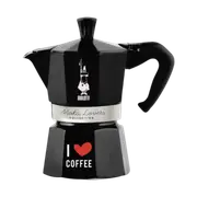 Bialetti Moka Express - I Love - Black - Stove Top 3 Cup
