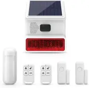 Alarm System with Outdoor Solar Siren 433MHz Wireless Waterproof Siren for Home