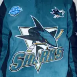 NHL SAN JOSE SHARKS BASEBALL JACKET 冰球聯盟 聖荷西鯊魚隊 棒球外套 90S 刺繡