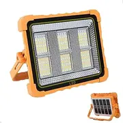100W Portable Led Work Solar Light, 5 Modes 10000LM Magnetic Work Light, Solar Rechargeable led Floor Light, IP66 Waterproof Portable Solar Outdoor Working Light for Emergency, Camping, Car Repair