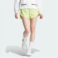 在飛比找Yahoo奇摩購物中心優惠-adidas 短褲 女款 運動褲 螢光綠 IA3148