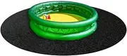 Inflatable Hot Tub Mat | 3.7m Diameter Non-Slip Inflatable Spa Pad - Absorbent Slip-Proof Ground Base Large Round Floor Protector for Pools, BBQ & Deck