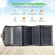 22W HIGH EFFICIENCY Waterproof Folding Universal Solar Panel Camping USB Charger