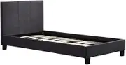 Single Linen Fabric Bed Frame and Headboard - 190cm x 100cm Grey
