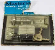 Vintage NOS Master Lock Heavy Duty Bolt & Hasp Lock