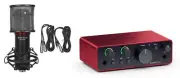 Focusrite Scarlett Solo 4th Gen Studio Recording USB Audio Interface+Microphone