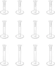 [AVYRING] Mix Set Clear Piercing Jewelry Septum Retainer Nose Studs lip Tongue Ear Clear Nose Rings for Work Nipple Rings Horseshoe Cartilage Rook Daith Earrings Plastic Industrial Piercing Retainers