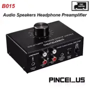 B015 Audio Preamplifier Speakers Headphone Preamplifier 3.5mm Jack Port+RCA Port