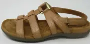 NATURALIZER WOMEN'S EVERY CAMELOT BROWN LEATHER SLINGBACK SANDALS SHOES 6/M