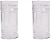 2 Pieces 75ml Clear Empty Deodorant Containers Twist-up Deodorant Containers Empty Deodorant Tubes Bottom Filling Deodorant Bottles for DIY Cosmetic Lip Balm Tubes