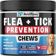 Natural Flea and Tick Prevention for Dogs - Dog Flea and Tick Treatment Chewable - Safe Flea Treatment Dogs of All Breeds & Ages - Flea Chews for Dogs - Flea Pills for Dogs for Dog Flea & Tick Control