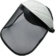 GARENDE Chainsaw Trimming Full Face Shield Protector Protective Screen Versatile Steel Mesh Visor for Gardening Accessory, White