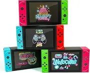 EYNDYN 20PCS Video Game Party Favor Boxes Game on Theme Party Favor Candy Boxes for Boys Kids Level up Gaming Controller Shaped Goodie Box Supplies Party Decorations