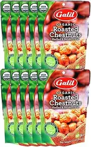 Galil Organic Roasted Chestnuts 10x100g Shelled Ready To Eat